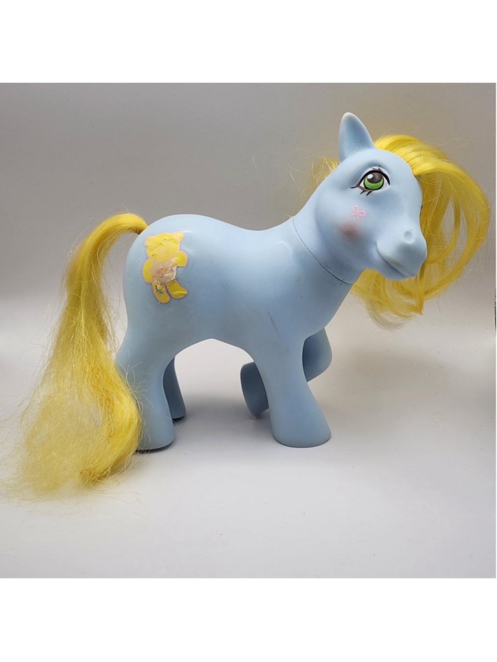 VINTAGE 1984 G1 MY LITTLE PONY MAGIC MESSAGE PONIES BLUE CUDDLES W TEDDY BEAR